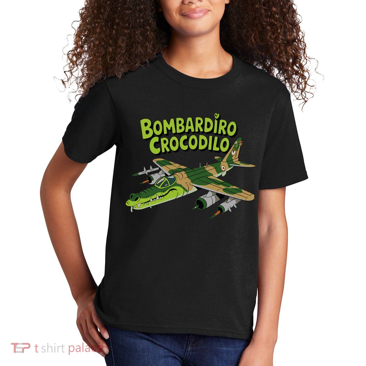Boy Bombardilo Bombardier Crocodilo Italian Brainrot Kids T-Shirt