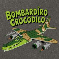 Boy Bombardilo Bombardier Crocodilo Italian Brainrot Cotton Canvas Backpack