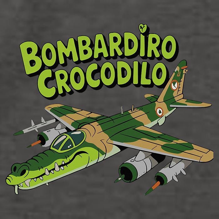 Boy Bombardilo Bombardier Crocodilo Italian Brainrot Vector Backpack