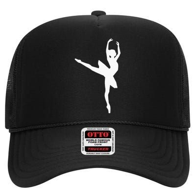 Ballet Ballerina High Crown Mesh Back Trucker Hat