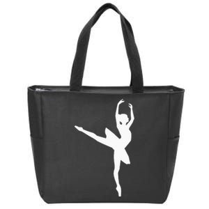 Ballet Ballerina Zip Tote Bag