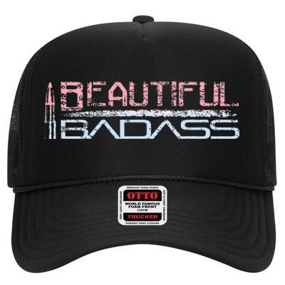 Beautiful Badass High Crown Mesh Back Trucker Hat