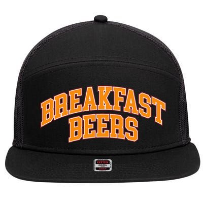 Breakfast Beer 7 Panel Mesh Trucker Snapback Hat