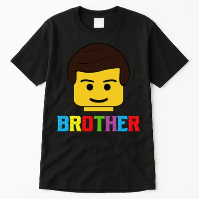Block Brick Building Brother Master Builder Matching Family Tall T-Shirt