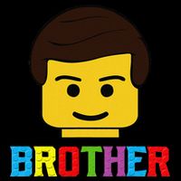 Block Brick Building Brother Master Builder Matching Family Backpack
