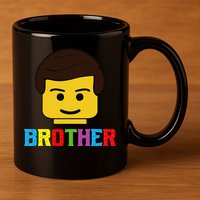 Block Brick Building Brother Master Builder Matching Family 11oz C Handle Ceramic Mug