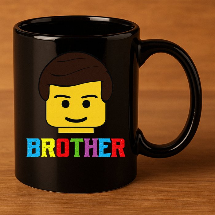 Block Brick Building Brother Master Builder Matching Family 11oz C Handle Ceramic Mug