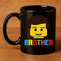 Block Brick Building Brother Master Builder Matching Family 11oz C Handle Ceramic Mug