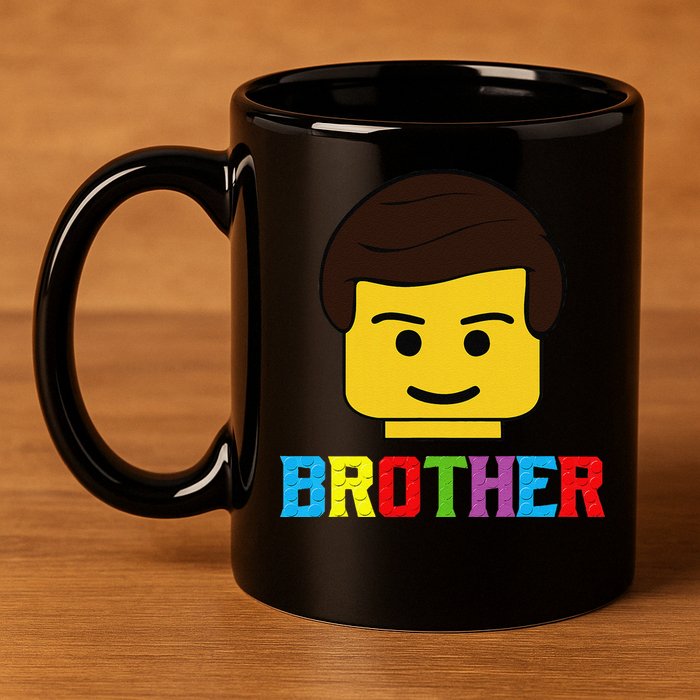 Block Brick Building Brother Master Builder Matching Family 11oz C Handle Ceramic Mug