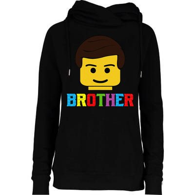 Block Brick Building Brother Master Builder Matching Family Womens Funnel Neck Pullover Hood