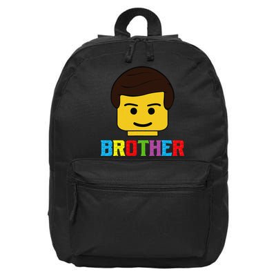Block Brick Building Brother Master Builder Matching Family 16 in Basic Backpack