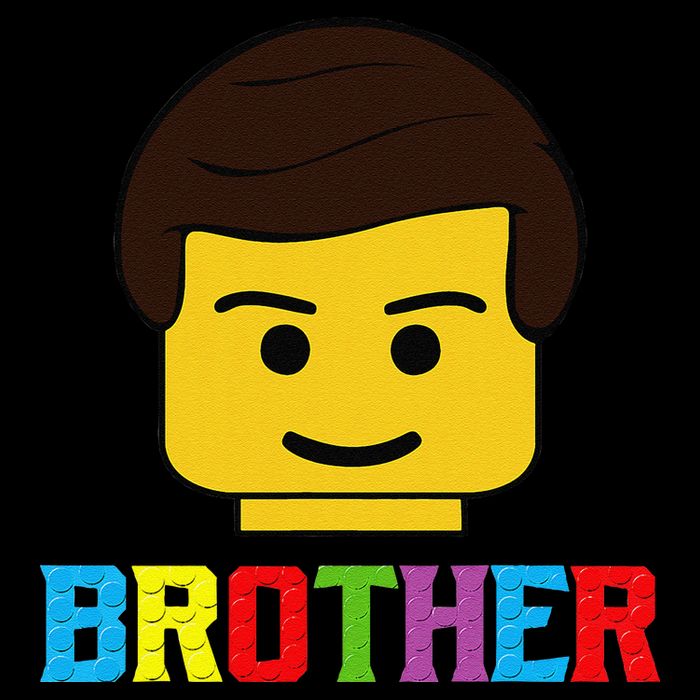 Block Brick Building Brother Master Builder Matching Family Poster