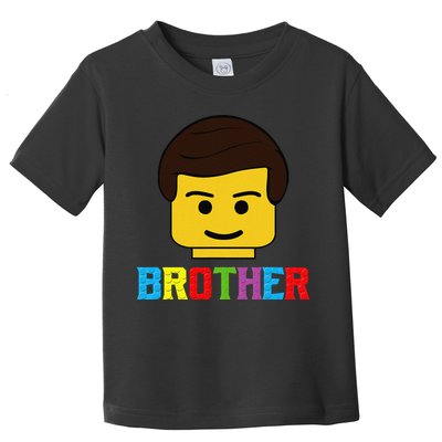 Block Brick Building Brother Master Builder Matching Family Toddler T-Shirt