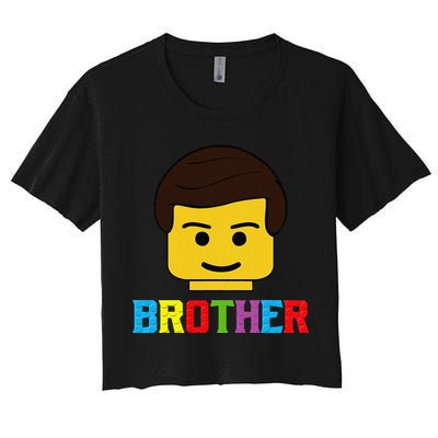 Block Brick Building Brother Master Builder Matching Family Crop Top