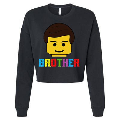 Block Brick Building Brother Master Builder Matching Family Cropped Pullover Crew