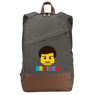 Block Brick Building Brother Master Builder Matching Family Cotton Canvas Backpack