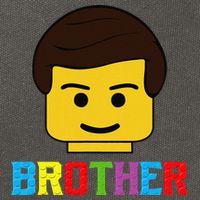 Block Brick Building Brother Master Builder Matching Family Cotton Canvas Backpack
