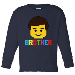 Block Brick Building Brother Master Builder Matching Family Toddler Long Sleeve Shirt