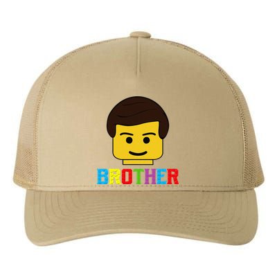 Block Brick Building Brother Master Builder Matching Family Yupoong Adult 5-Panel Trucker Hat