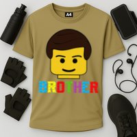 Block Brick Building Brother Master Builder Matching Family Cooling Performance Crew T-Shirt