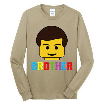 Block Brick Building Brother Master Builder Matching Family Tall Long Sleeve T-Shirt