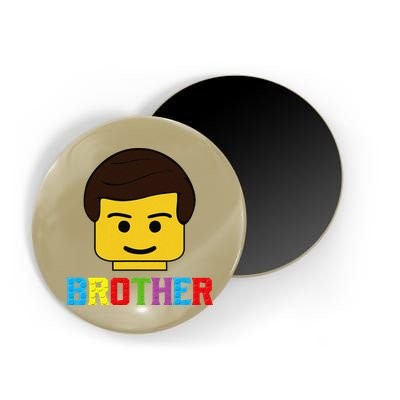 Block Brick Building Brother Master Builder Matching Family Magnet