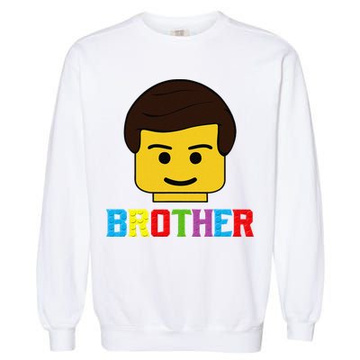 Block Brick Building Brother Master Builder Matching Family Garment-Dyed Sweatshirt