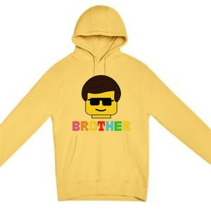 Block Brick Building Brother Master Builder Matching Family Premium Pullover Hoodie