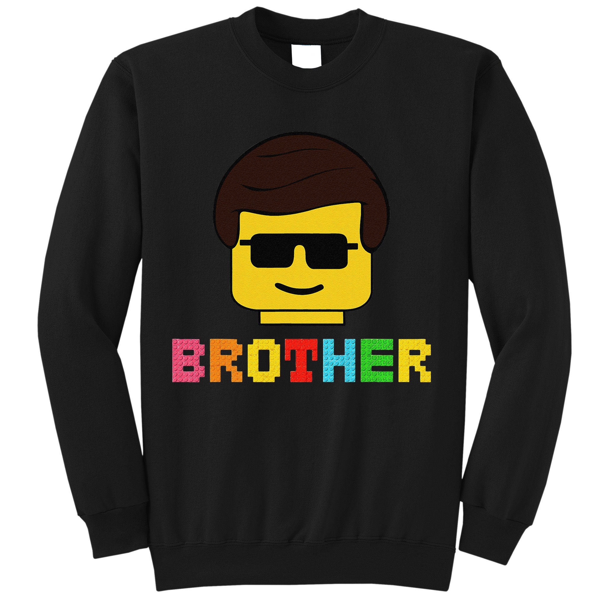 Block Brick Building Brother Master Builder Matching Family Sweatshirt