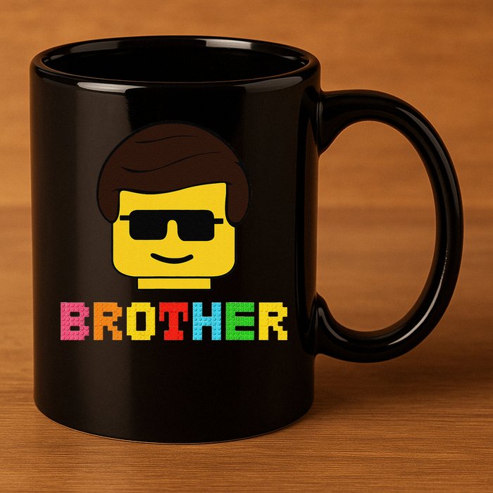 Block Brick Building Brother Master Builder Matching Family 11oz C Handle Ceramic Mug