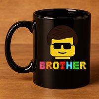 Block Brick Building Brother Master Builder Matching Family 11oz C Handle Ceramic Mug