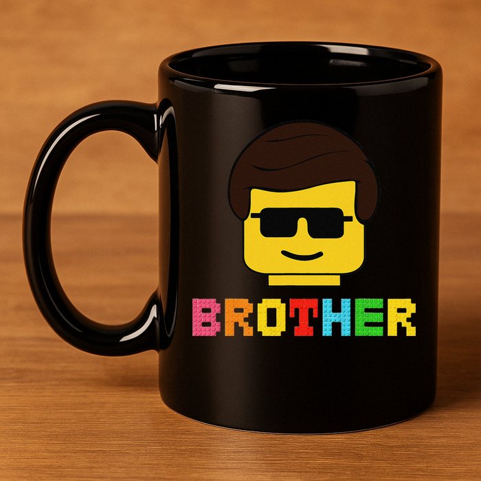 Block Brick Building Brother Master Builder Matching Family 11oz C Handle Ceramic Mug