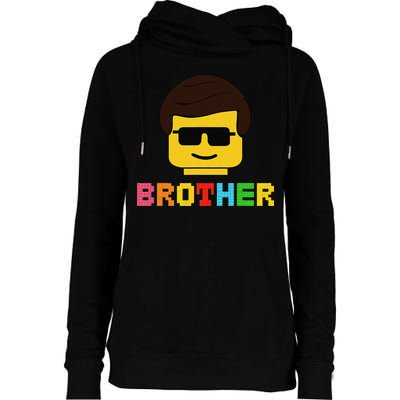 Block Brick Building Brother Master Builder Matching Family Womens Funnel Neck Pullover Hood