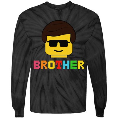 Block Brick Building Brother Master Builder Matching Family Tie-Dye Long Sleeve Shirt