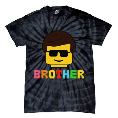 Block Brick Building Brother Master Builder Matching Family Tie-Dye T-Shirt