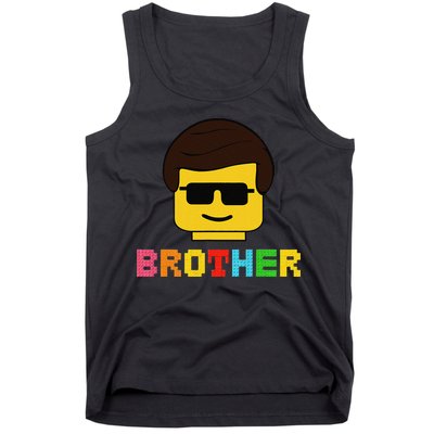 Block Brick Building Brother Master Builder Matching Family Tank Top