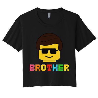 Block Brick Building Brother Master Builder Matching Family Crop Top