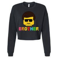 Block Brick Building Brother Master Builder Matching Family Cropped Pullover Crew