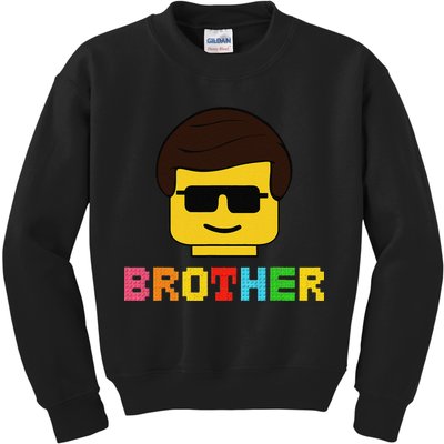 Block Brick Building Brother Master Builder Matching Family Kids Sweatshirt