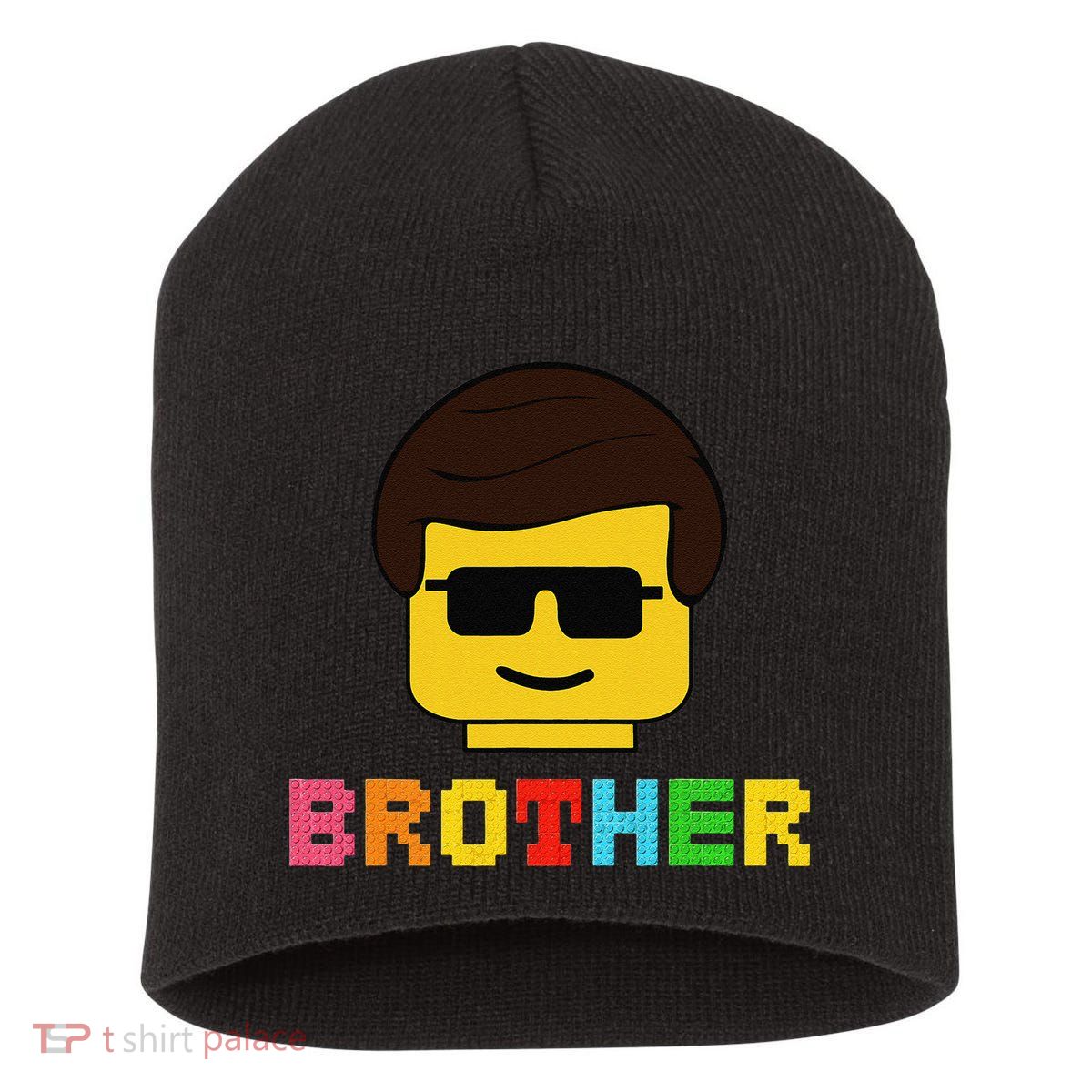 Block Brick Building Brother Master Builder Matching Family Short Acrylic Beanie