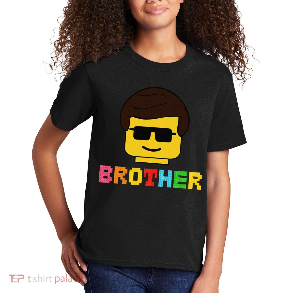 Block Brick Building Brother Master Builder Matching Family Kids T-Shirt