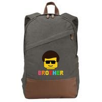 Block Brick Building Brother Master Builder Matching Family Cotton Canvas Backpack