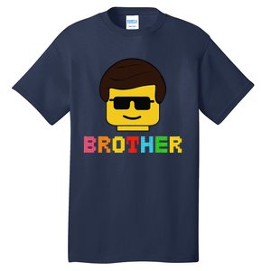 Block Brick Building Brother Master Builder Matching Family Tall T-Shirt