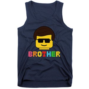 Block Brick Building Brother Master Builder Matching Family Tank Top