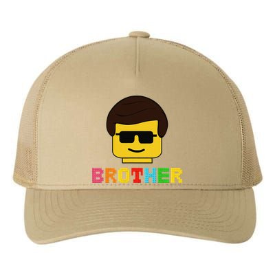 Block Brick Building Brother Master Builder Matching Family Yupoong Adult 5-Panel Trucker Hat