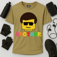 Block Brick Building Brother Master Builder Matching Family Cooling Performance Crew T-Shirt