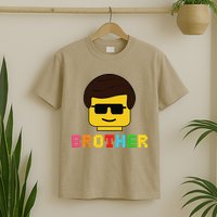 Block Brick Building Brother Master Builder Matching Family T-Shirt