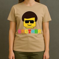 Block Brick Building Brother Master Builder Matching Family T-Shirt
