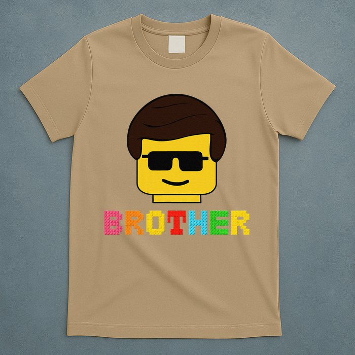 Block Brick Building Brother Master Builder Matching Family T-Shirt