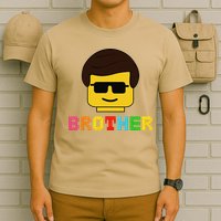 Block Brick Building Brother Master Builder Matching Family T-Shirt